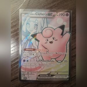Pokemon Clefairy GX Trading Card - Pink and Black